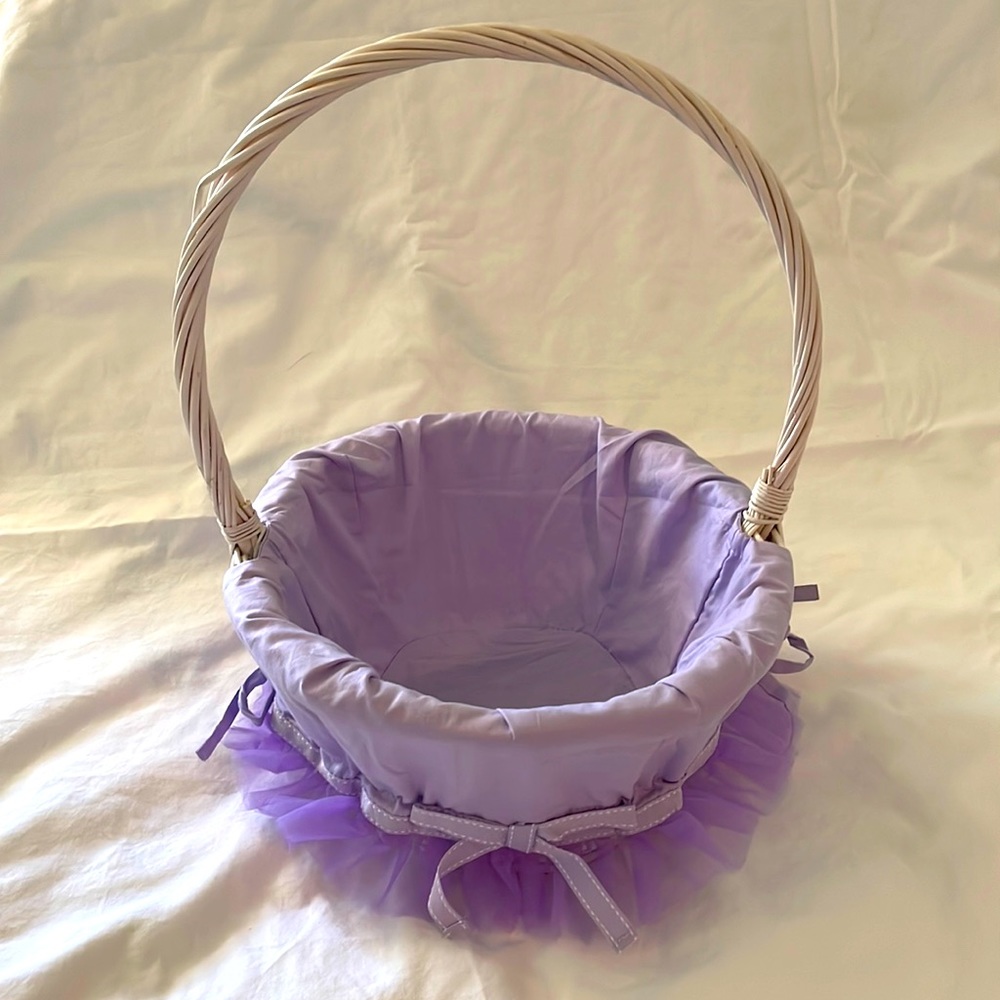 POTTERY BARN KIDS Small Purple Tulle Basket Liner (Liner Only)